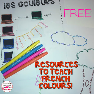 FREE French colors activity perfect for the upper elementary French as a Second Language Classroom