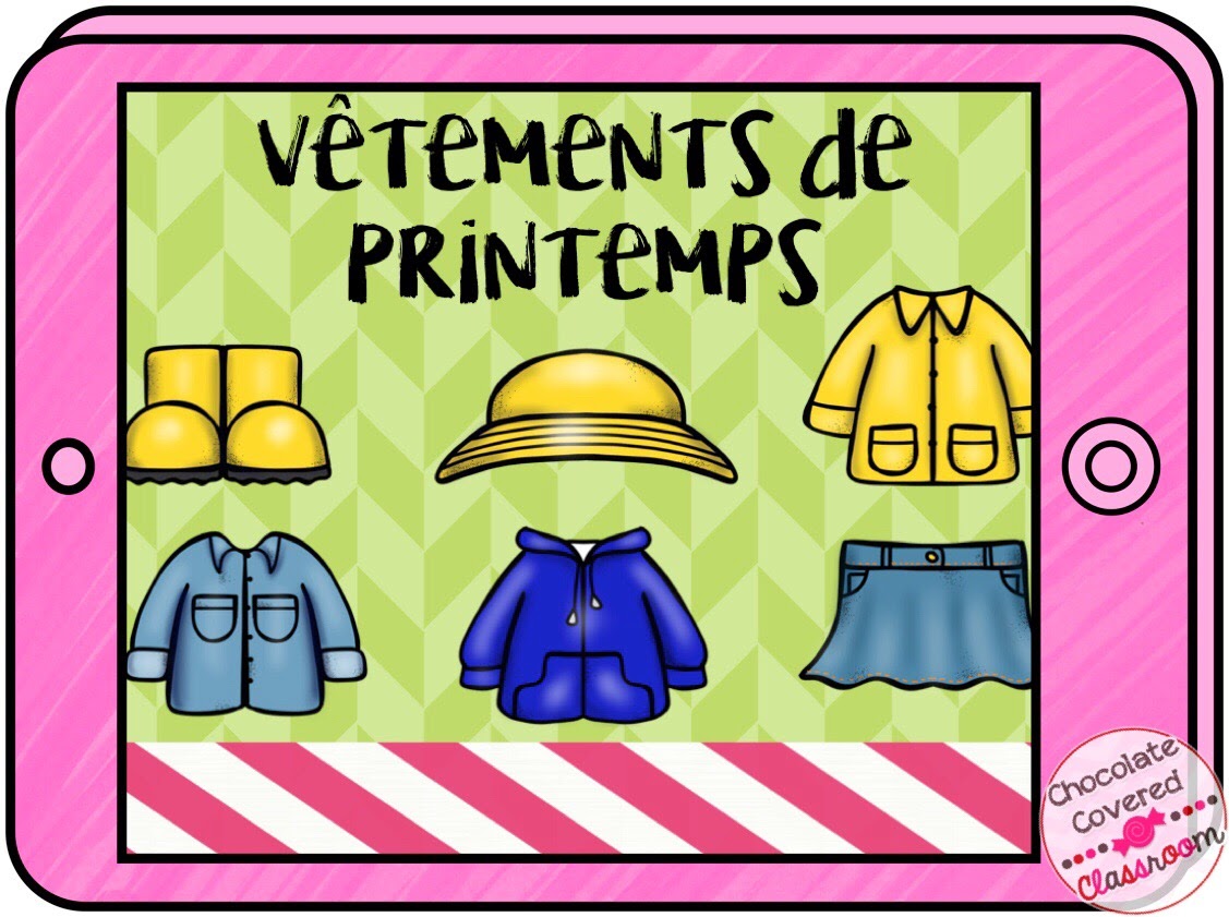 Preparing for a Substitute Teacher in the Second Language Classroom - FREE French Clothing Vocabulary PowerPoint Presentation with sound