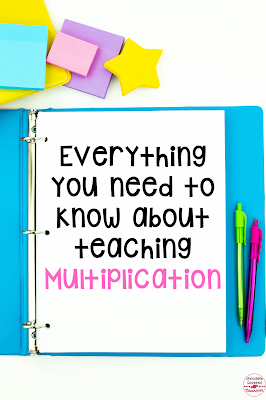 This blog post is full of activities, videos, word problems and free printable charts for teaching multiplication. There are ideas for teaching basic multiplication facts as well as two digit multiplication. Perfect for upper elementary math teachers. Links to songs that big kids love as well as a virtual escape room to review multi digi multiplication concepts. This blog post is for teachers looking to understand how to teach multiplication. These fun and easy activities will be a hit with!