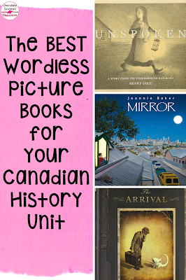 This blog post includes the best wordless picture books for teaching Canadian History. Students will learn about the Underground Railroad, Immigration and Identity through these wordless picture books activities and lessons. Plus get a free digital reading response activity that can be used as a check in with any wordless picture book. Students will practice making inferences and reading workshop. Wordless picture books are great for inferring! Perfect for Alberta Grade 5 Social Studies Classes