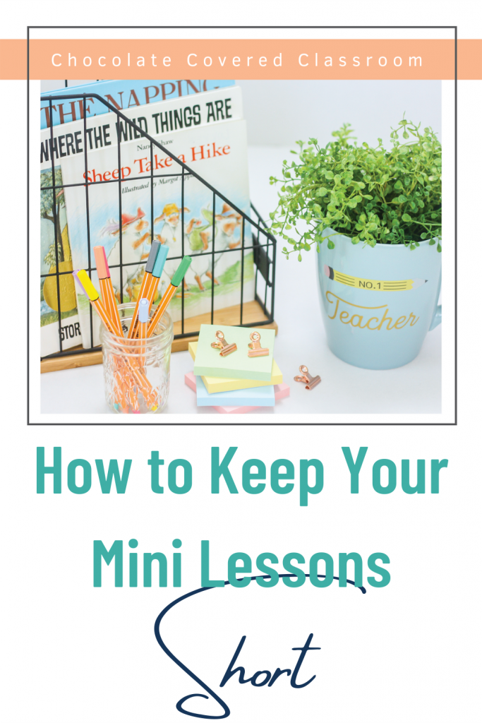 how to keep your reading workshop mini lessons short a blog post for upper elementary teachers