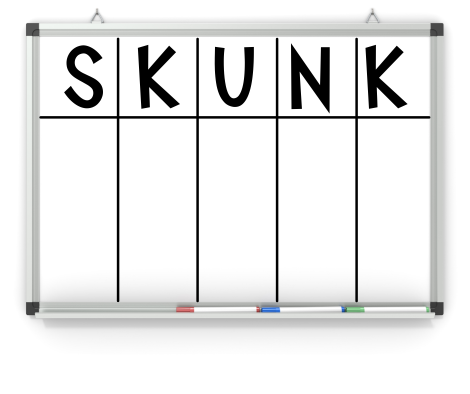 skunk a multiplication facts and probability math game