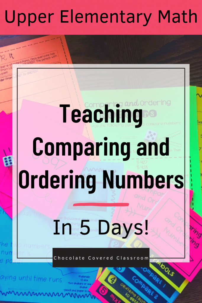 how to easily teach comparing and ordering numbers in 5 days a blog post for upper elementary teachers