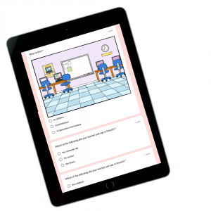 FSL digital quiz using visuals