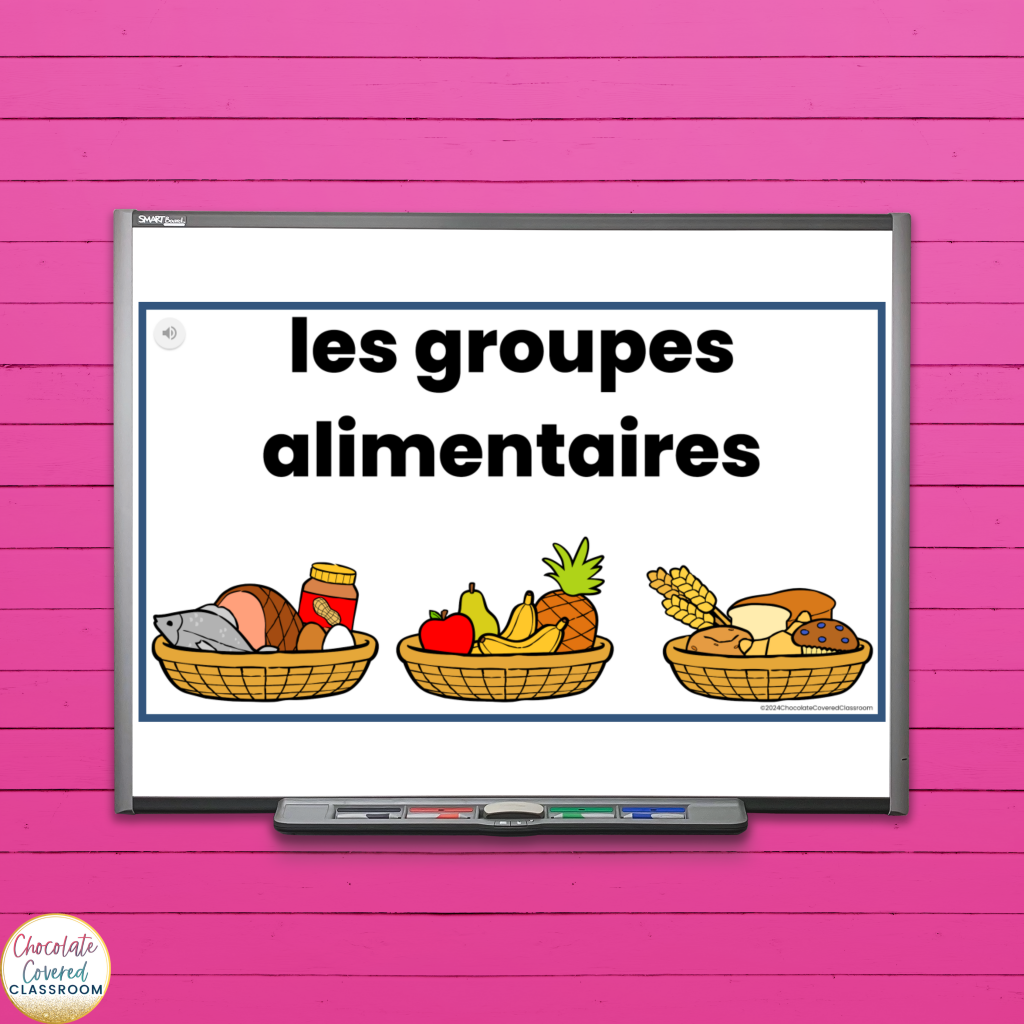 french healthy eating vocabulary presentation for beginners