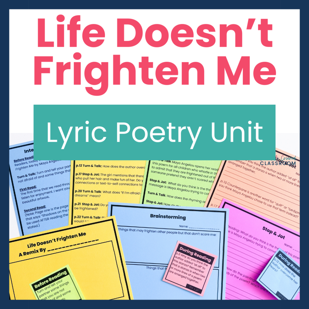 teaching lyric poetry with life doesn't frighten me