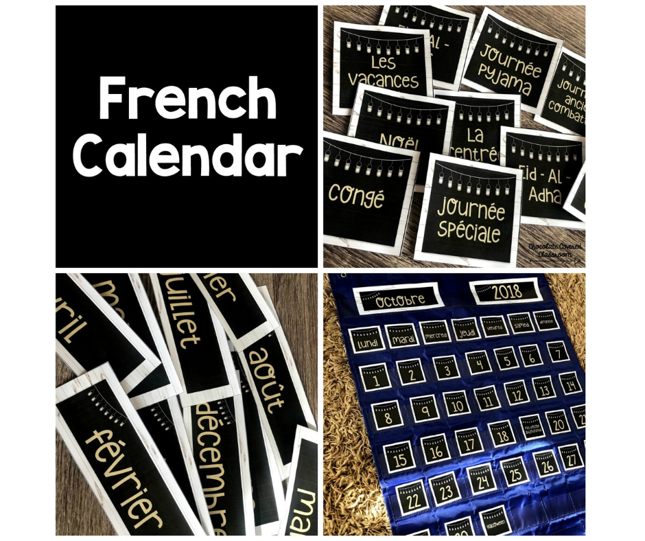 teaching french days of the week with calendar time